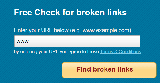 google broken link checker