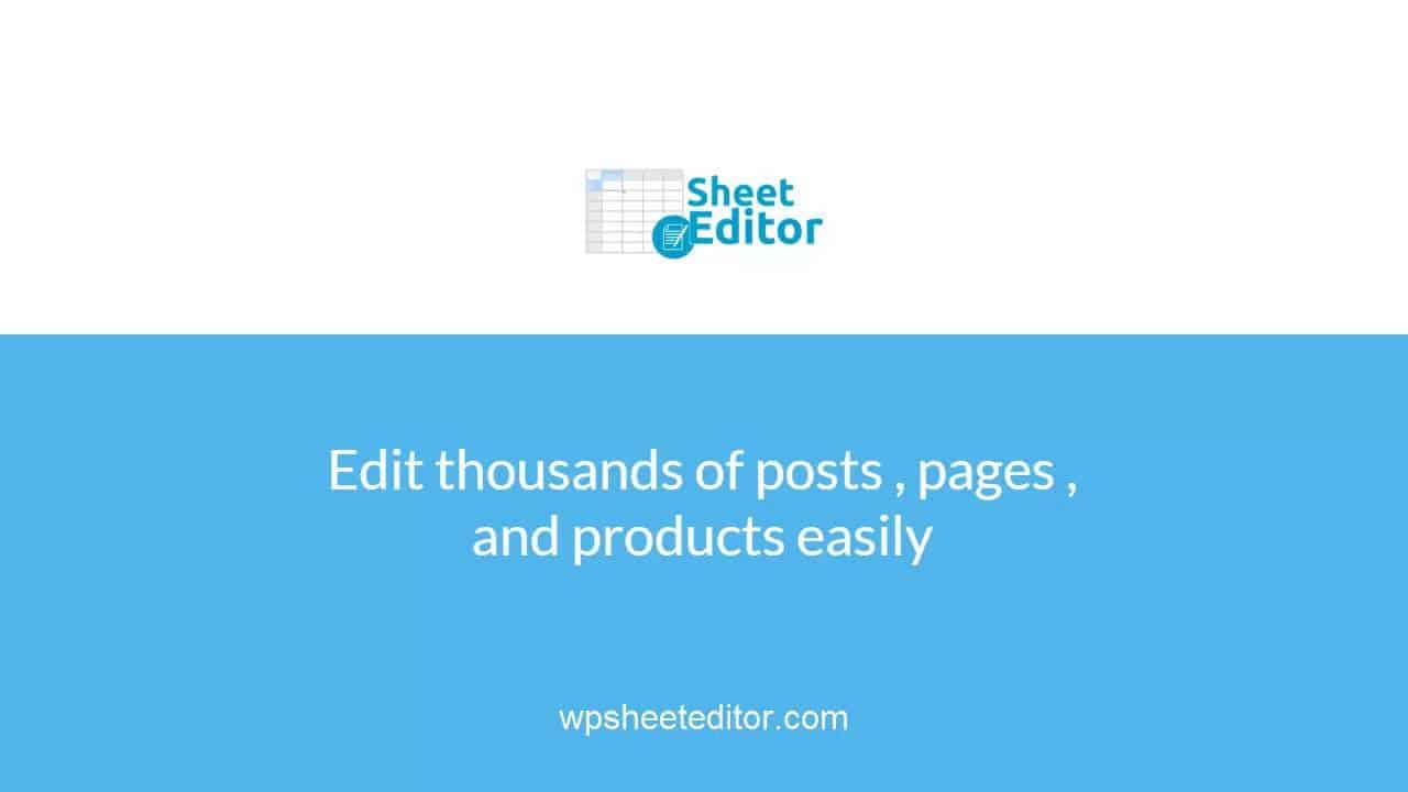 wp sheet editor lifetime deal