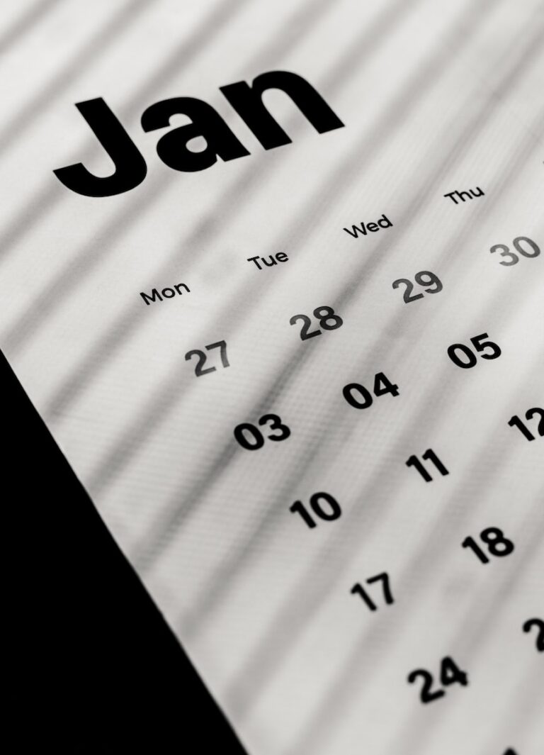 a calendar with the word jan on it